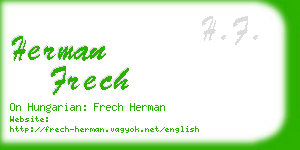 herman frech business card
